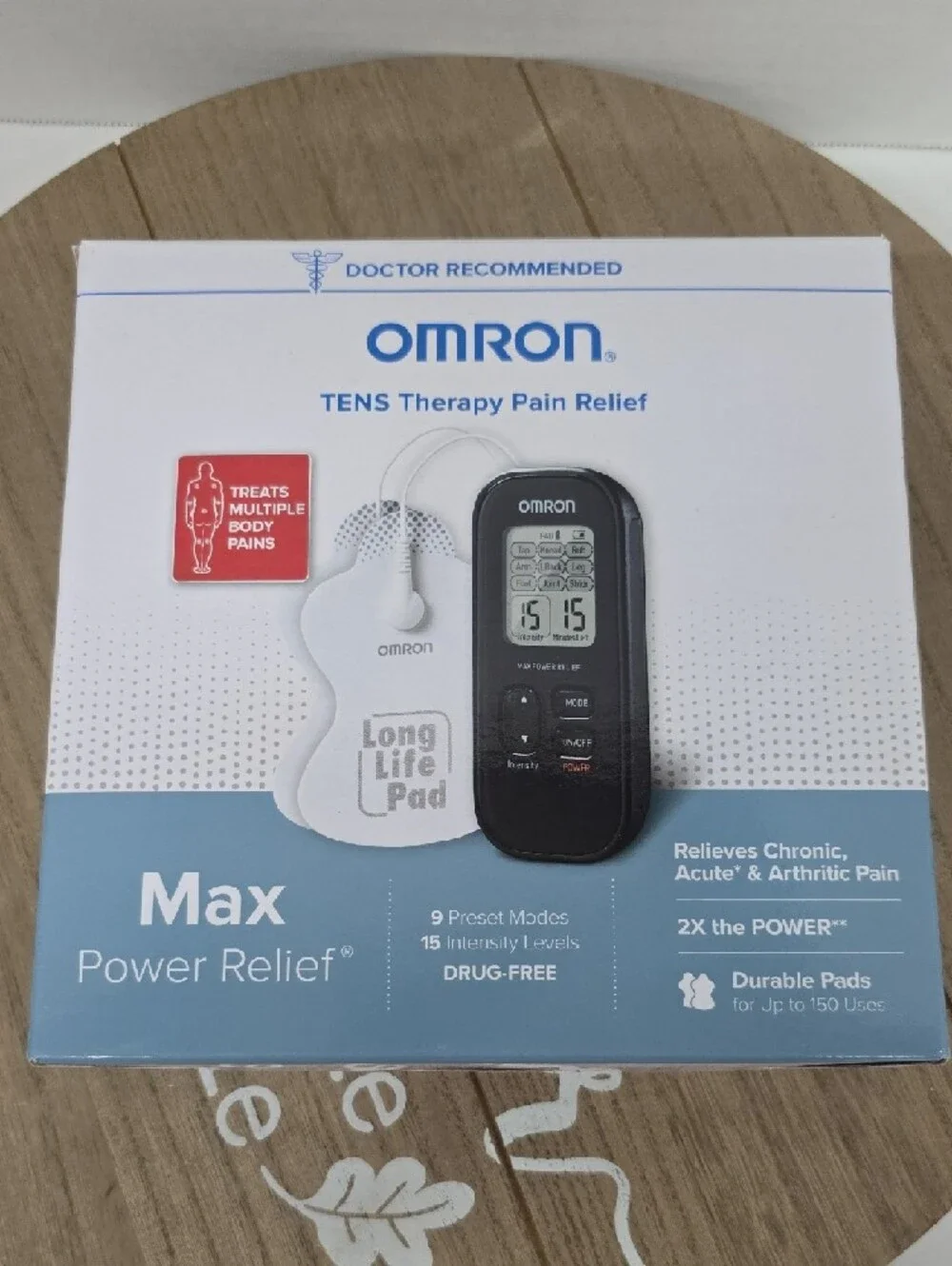 Omron Max Power Relief TENS Device PM500 features 9 preset modes &15 Levels NWT